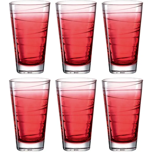 leonardo-vario-struttura-verre-boire-280-ml-lot-6-rouge image 1