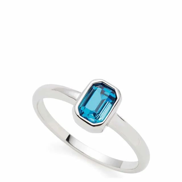 leonardo-sophia-bague-argent-pierre-bleue-taille-20 image 1