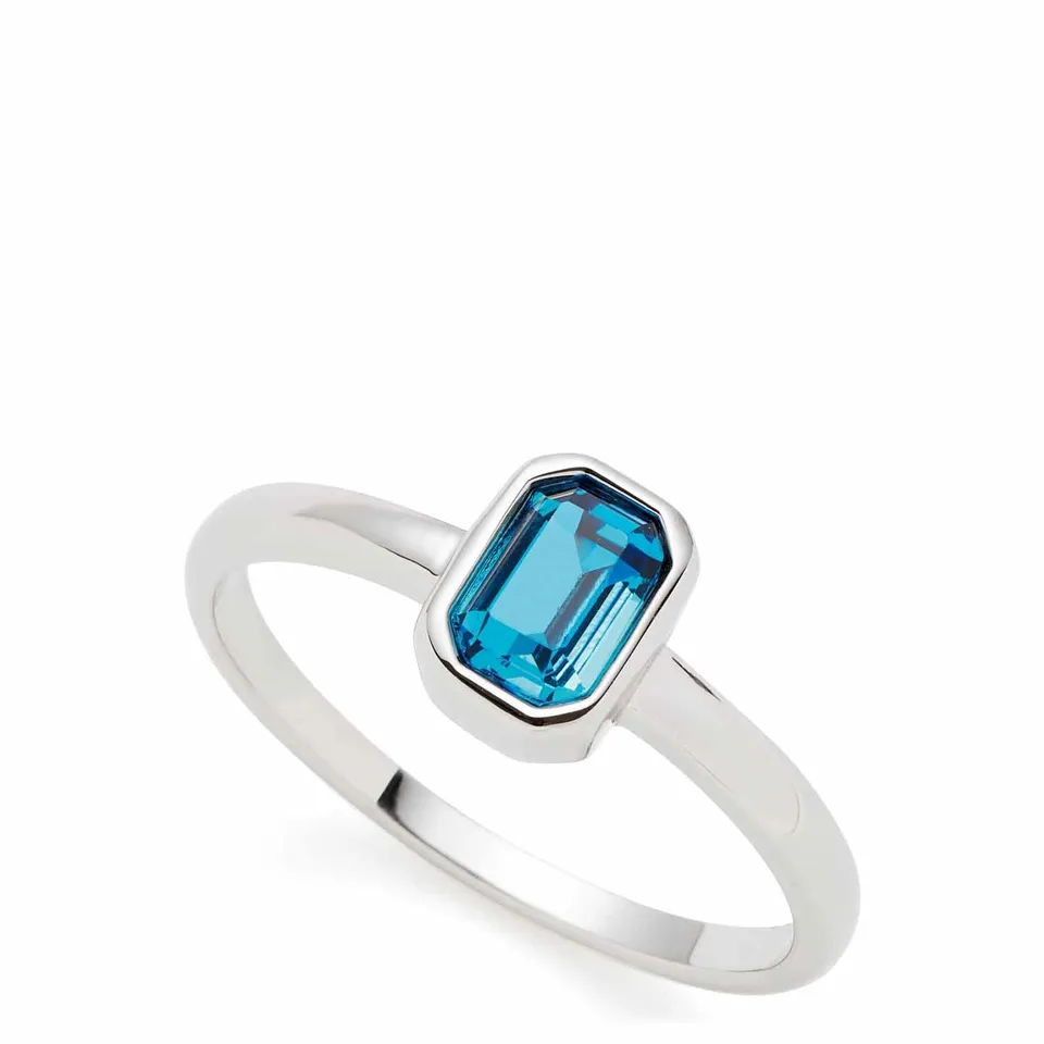 leonardo-sophia-bague-argent-pierre-bleue-taille-20 image 1