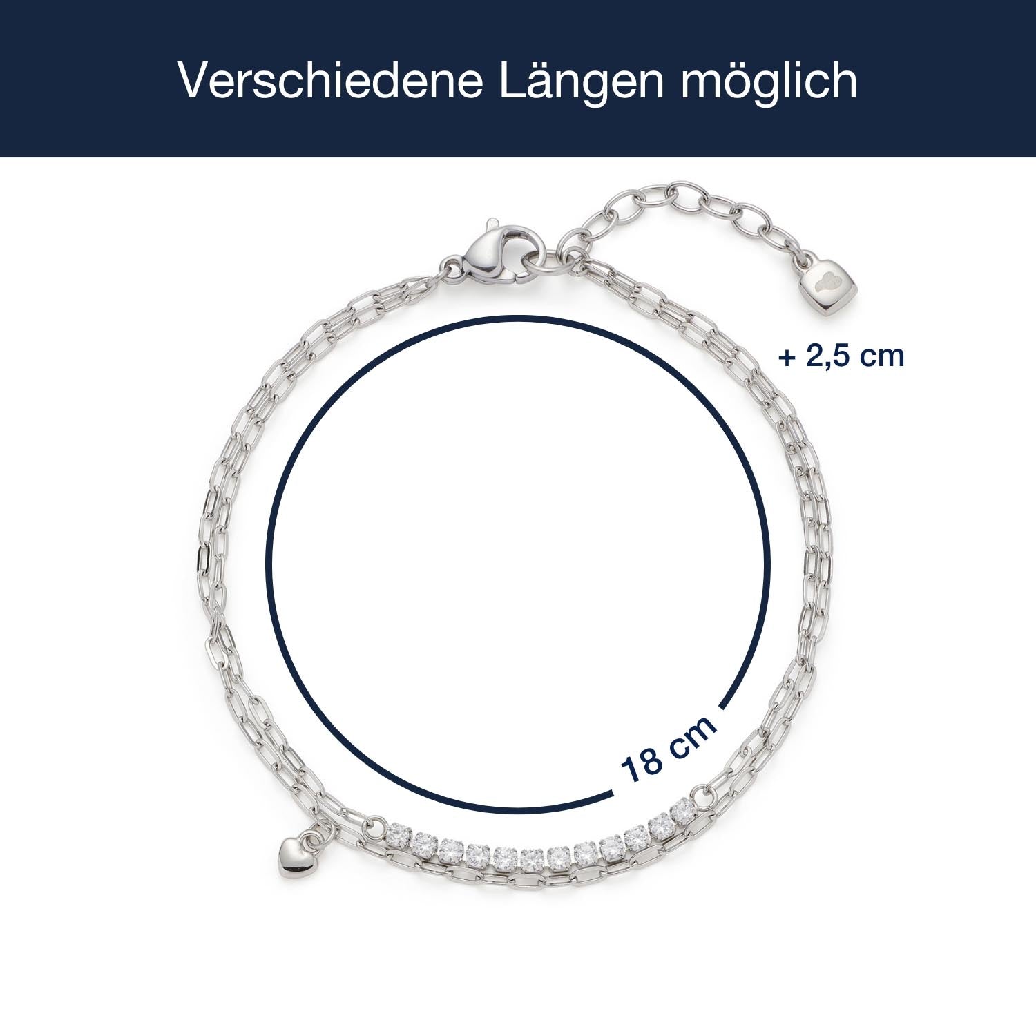 leonardo-tini-bracelet-acier-coeur-zirconia image 4
