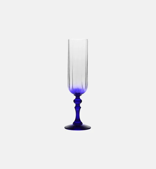 krosno-bubble-fl-te-champagne-pied-bleu-marine-200-ml image 1