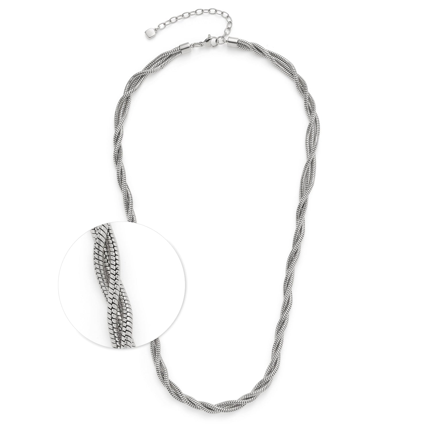 leonardo-sue-collier-45-cm-acier-torsad-argent image 1