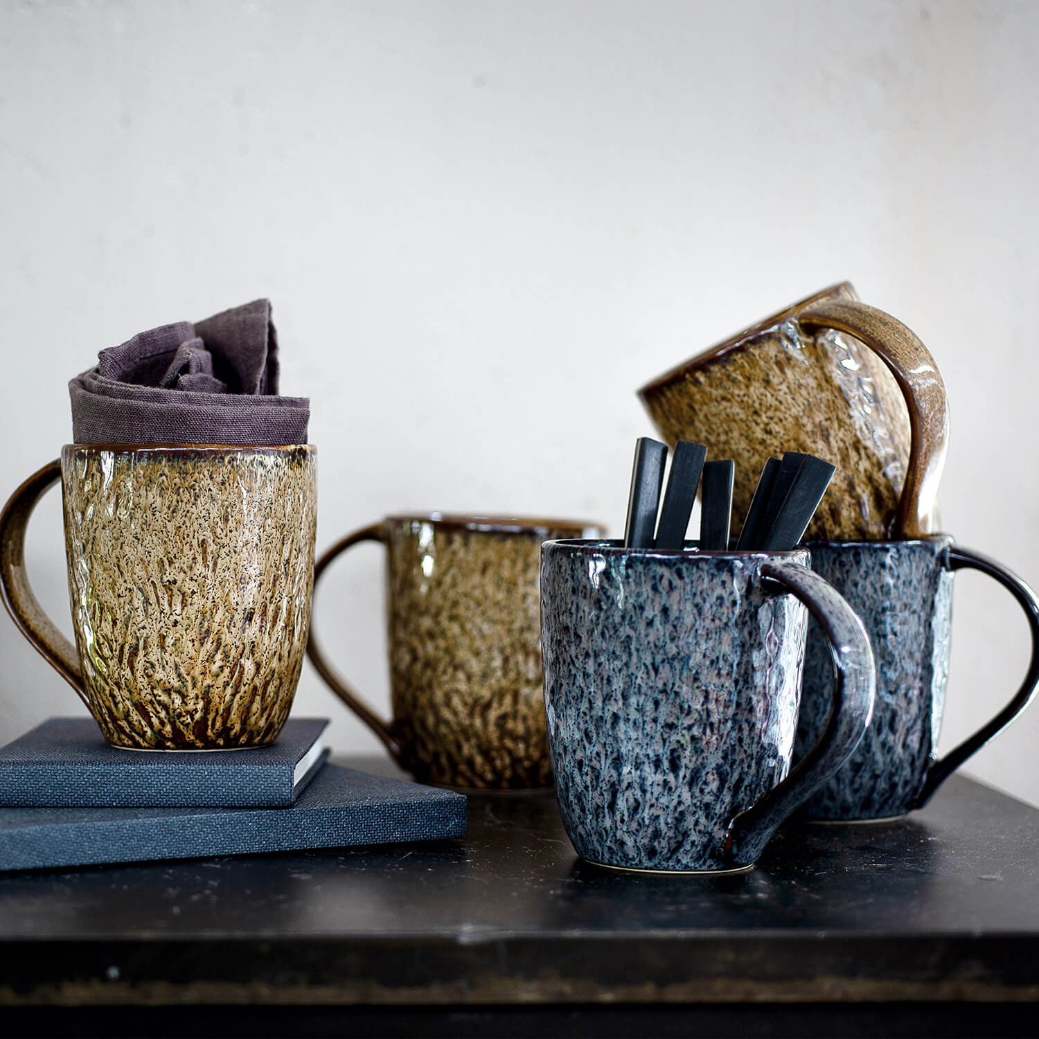 leonardo-matera-tasse-c-ramique-anthracite-430-ml-lot-6 image 8