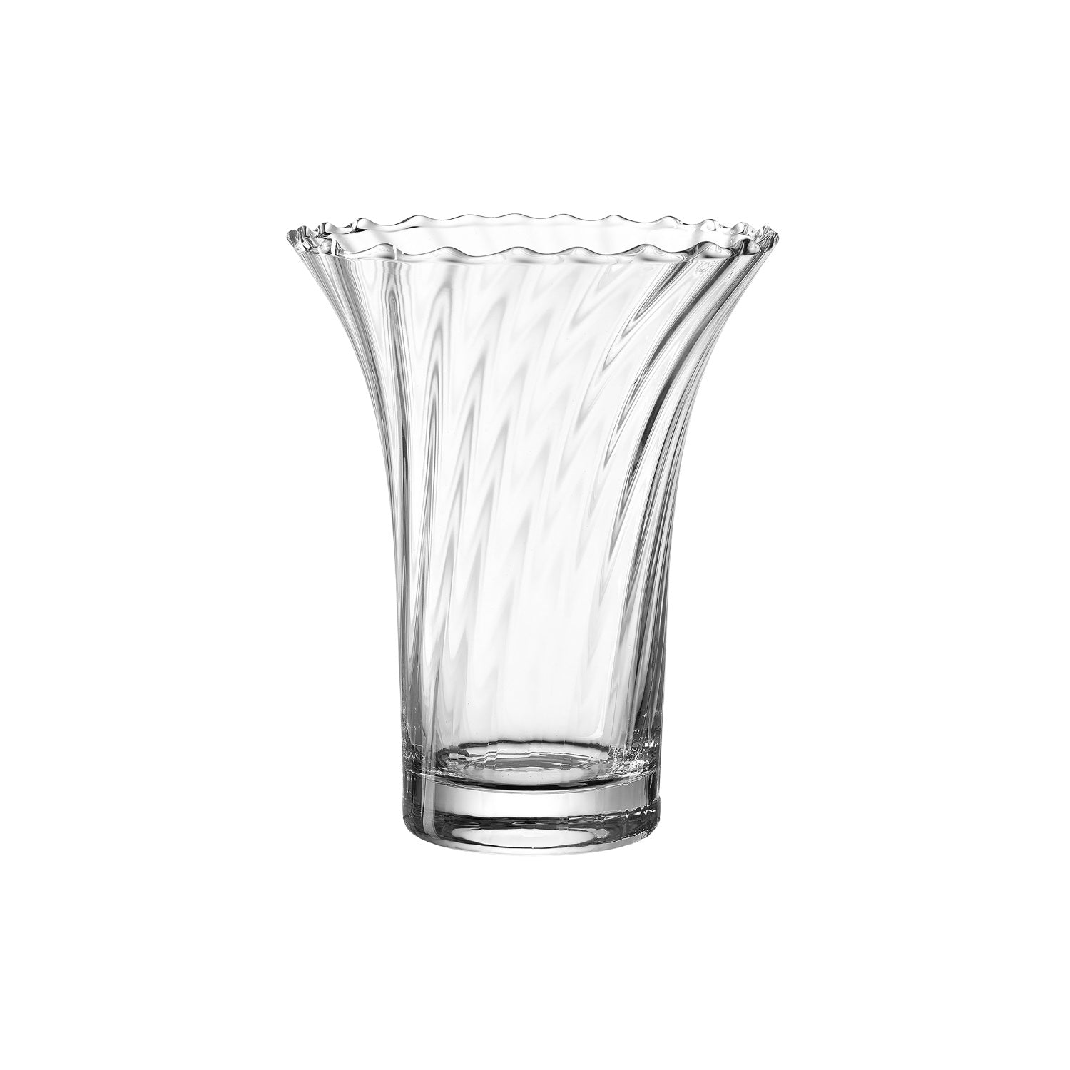 leonardo-ravenna-vase-en-verre-optique-18-cm-transparent image 1