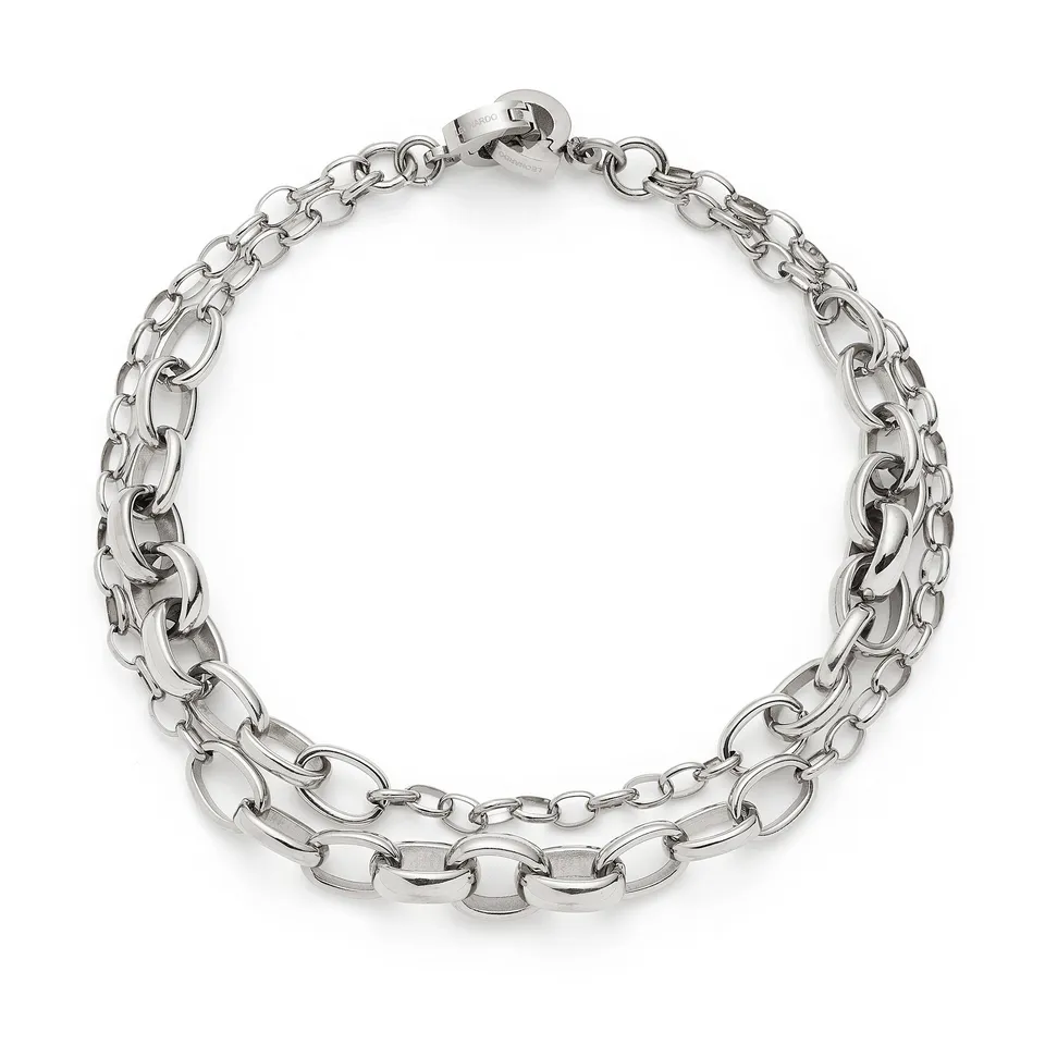 leonardo-suzanne-clip-mix-bracelet-argent-double image 1