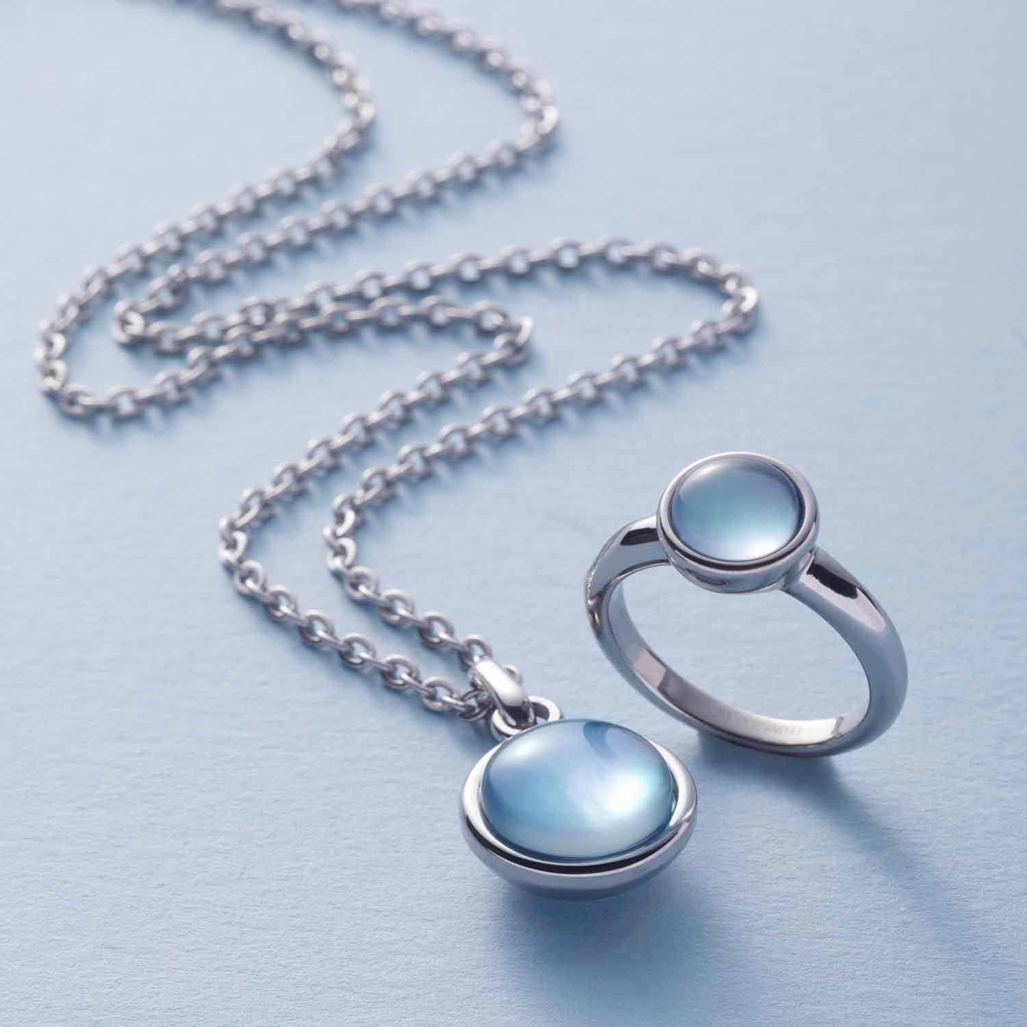 leonardo-bea-bague-cocktail-bleu-gris-taille-20 image 4