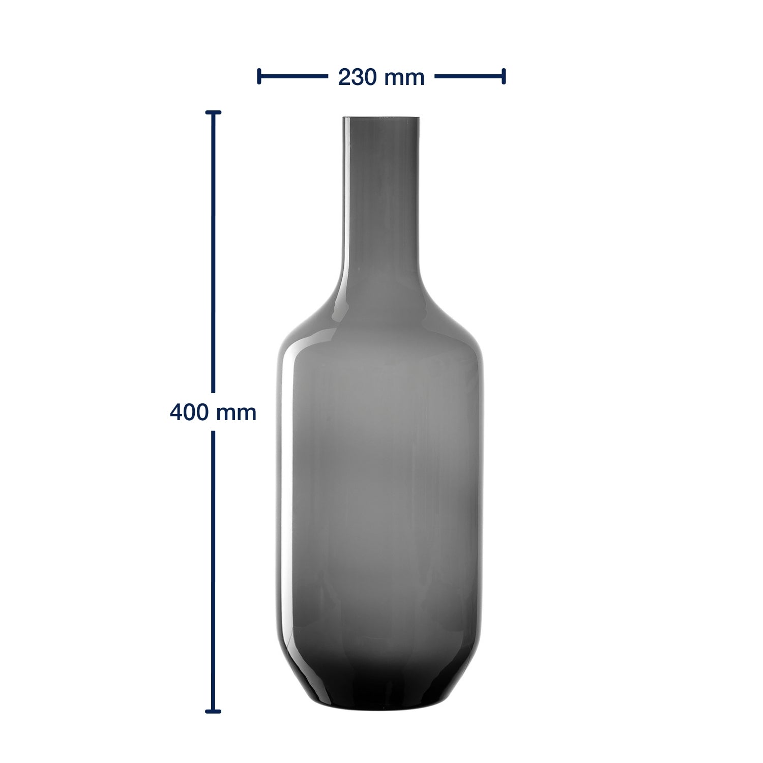 leonardo-milano-vase-gris-64-cm-fait-main image 2