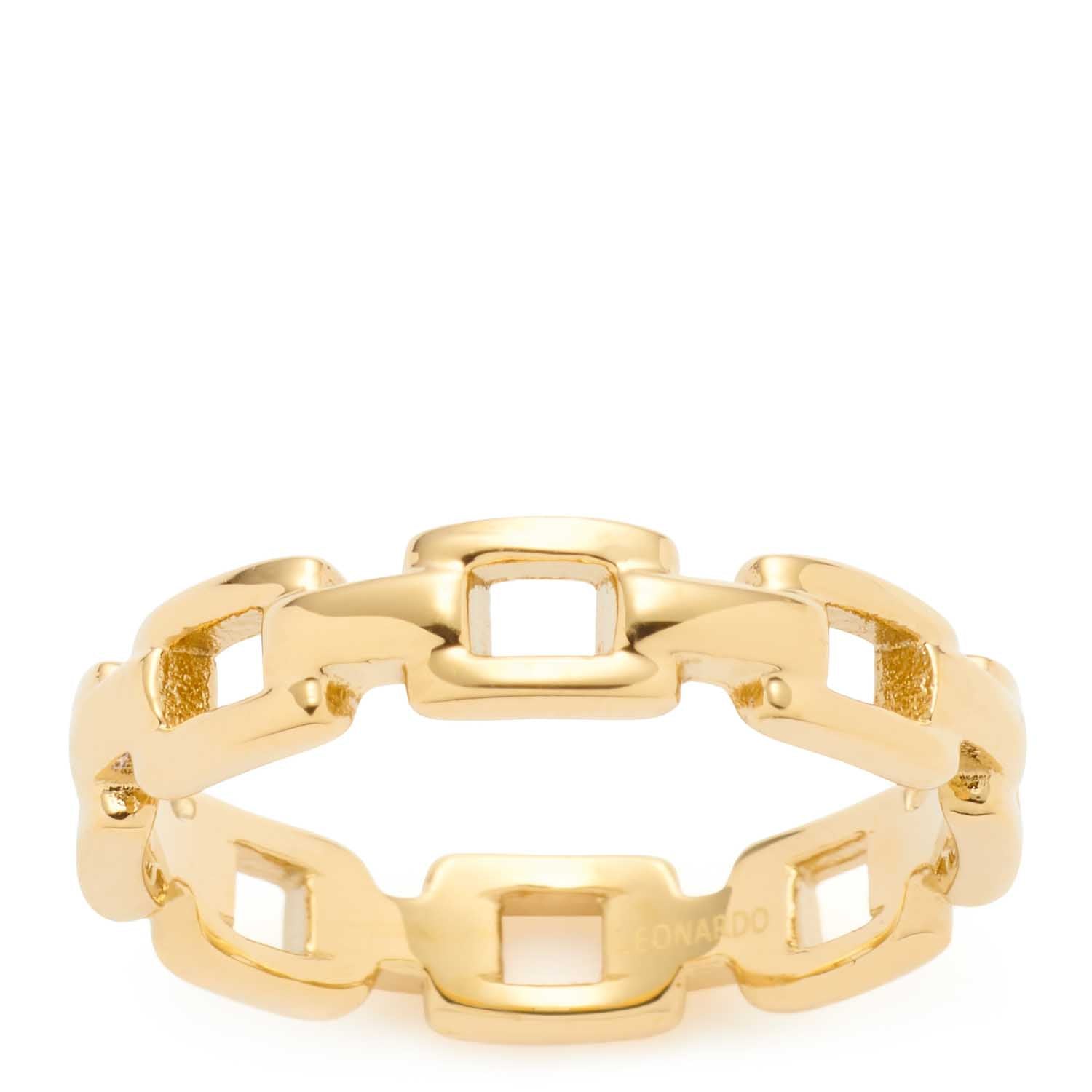 leonardo-rocky-ciao-bague-dor-e-taille-16-maillons-acier image 2