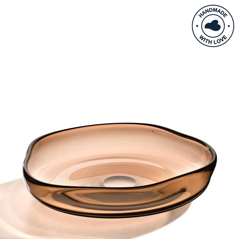 leonardo-hazel-coupe-d-corative-26-cm-marron-verre image 1
