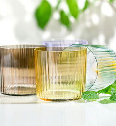 krosno-ribbed-verres-350-ml-lot-de-4-color-s-stri-s image 4