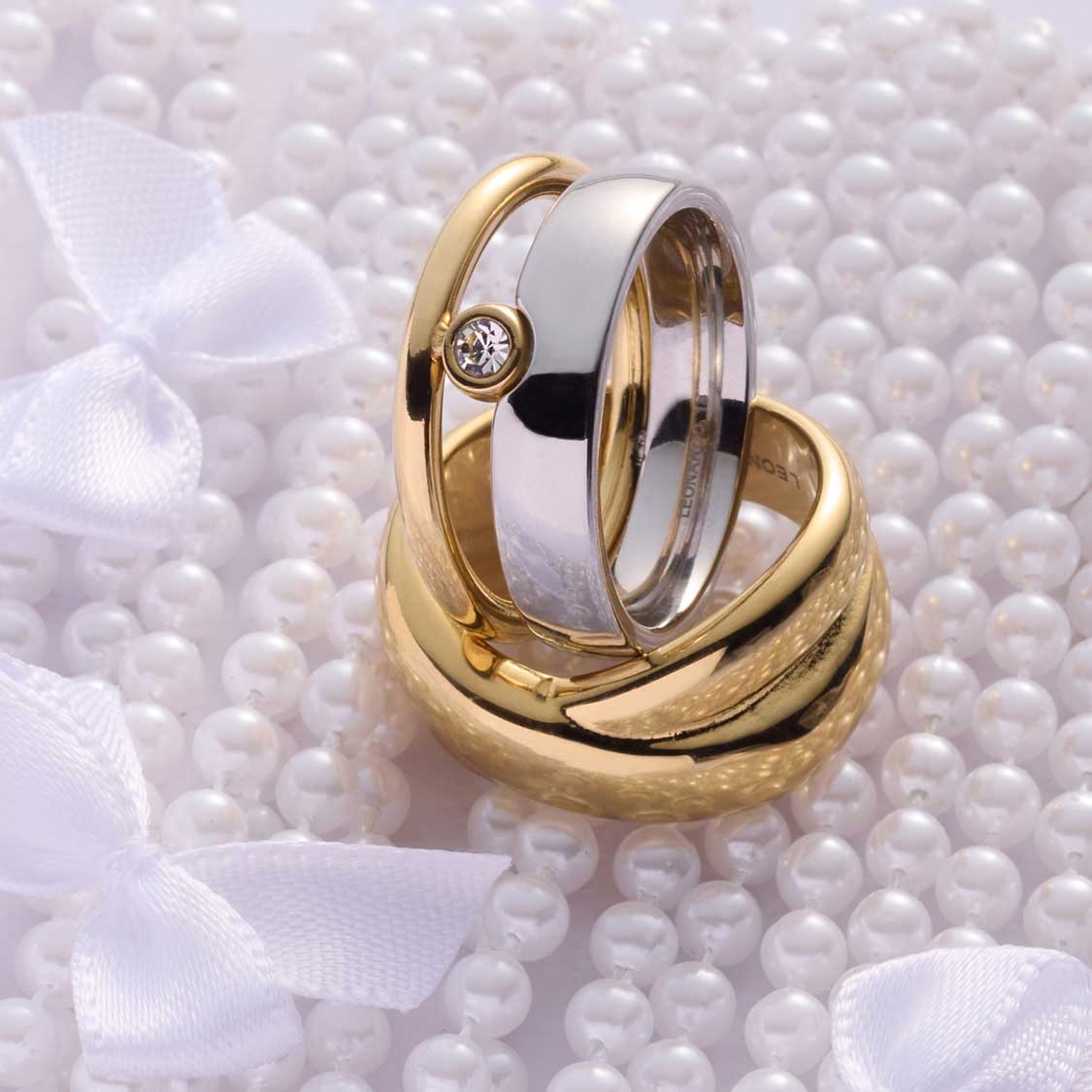 leonardo-lisbeth-bague-19-or-crois-e-acier-poli image 7