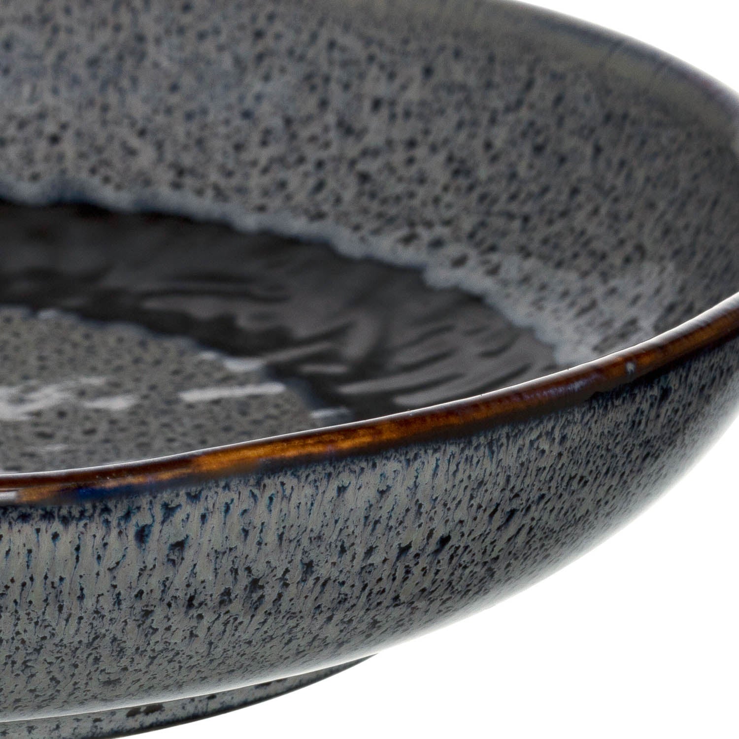 leonardo-matera-assiette-creuse-c-ramique-anthracite-21-cm-lot-6 image 5