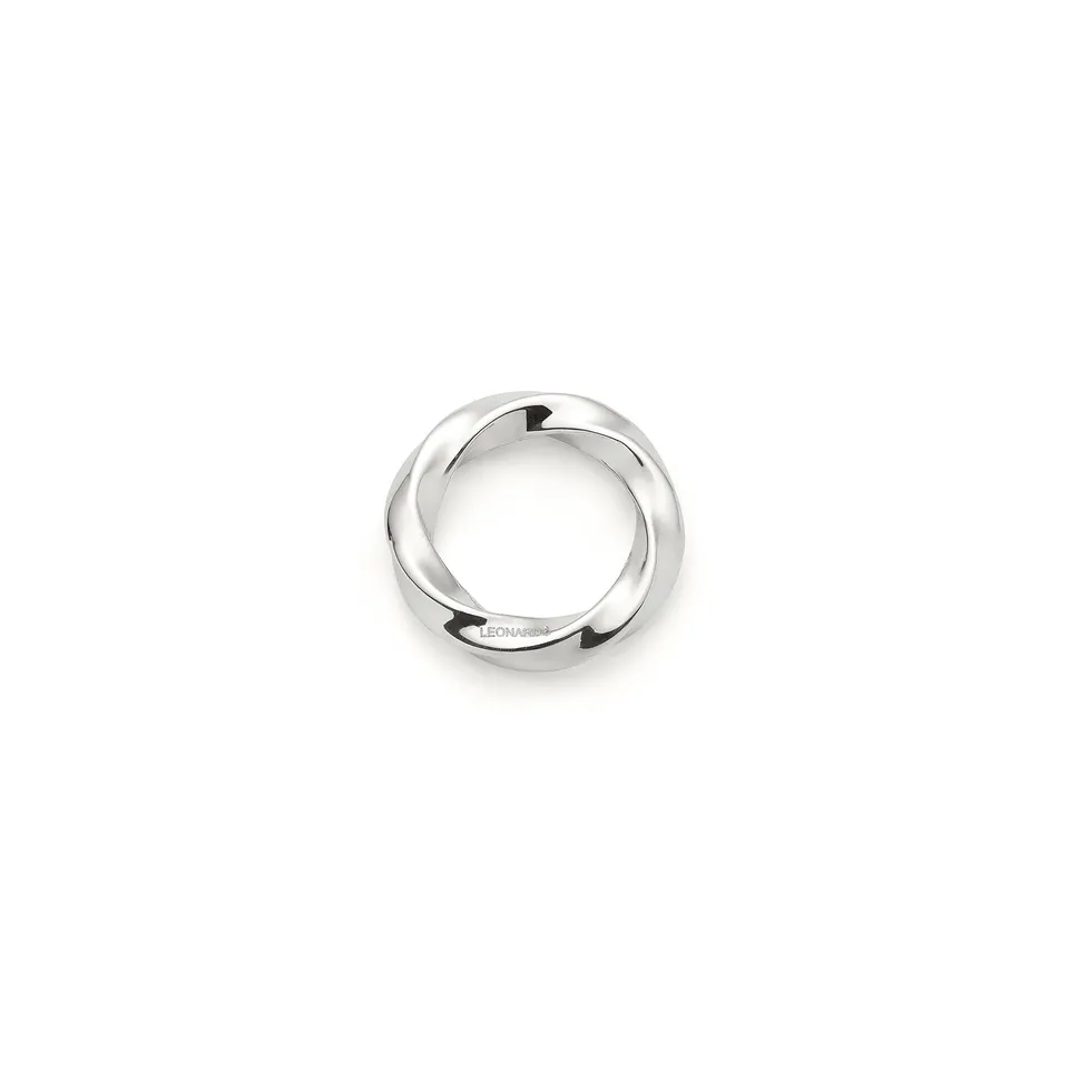 leonardo-lotti-clip-mix-bague-acier-torsad-argent image 1