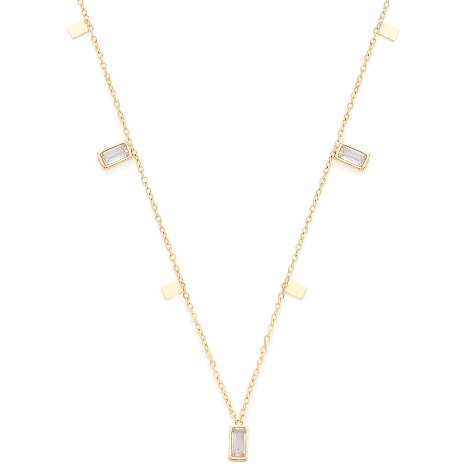 leonardo-liora-collier-dor-42-cm-pierres-baguette image 2