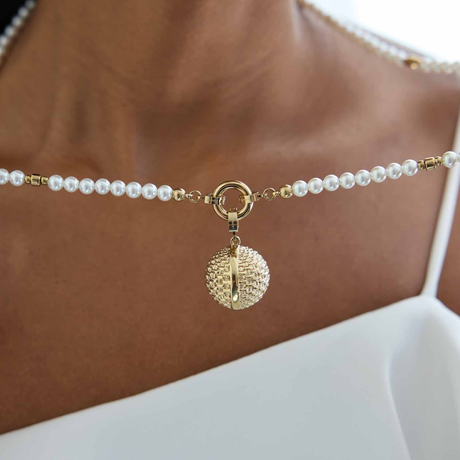 leonardo-clip-mix-pinou-pendentif-dor-boule-taille-m image 2