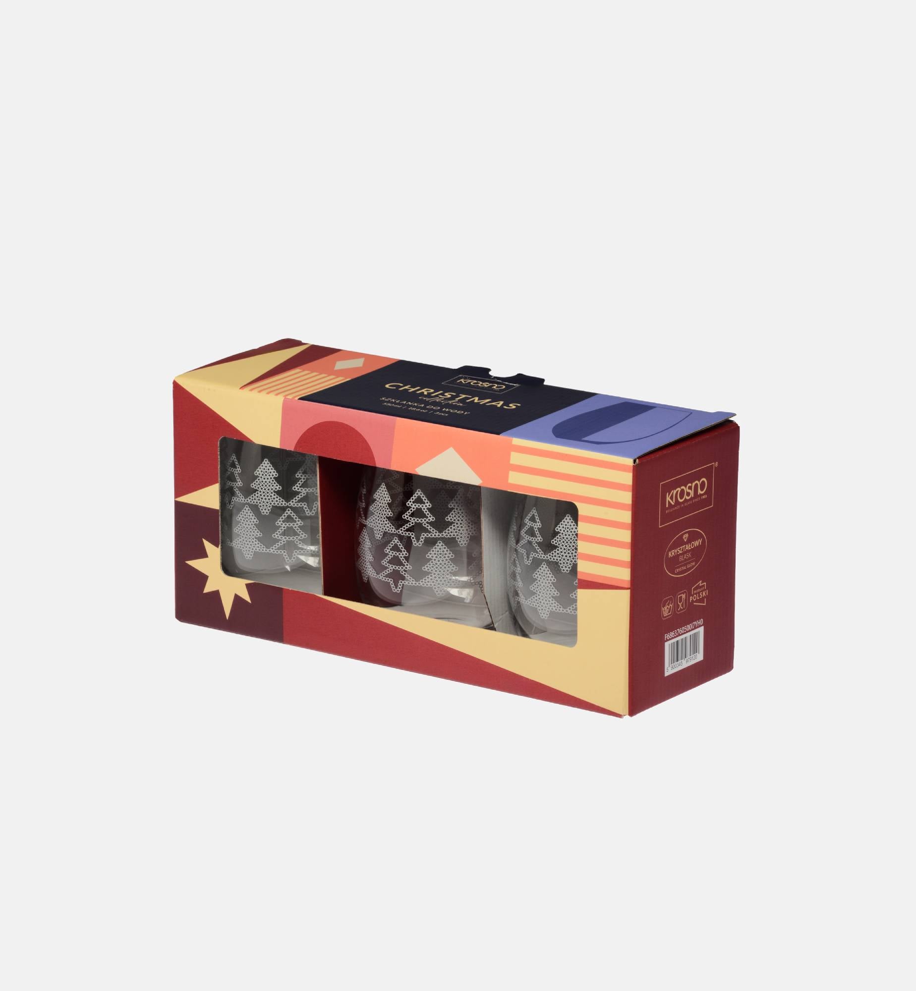 krosno-deco-christmas-verre-eau-sapins-550-ml-lot-3 image 2