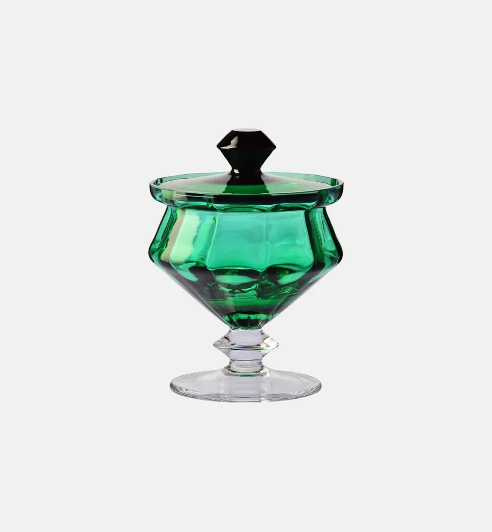 krosno-heritage-sucrier-cristal-meraude-17-cm image 1