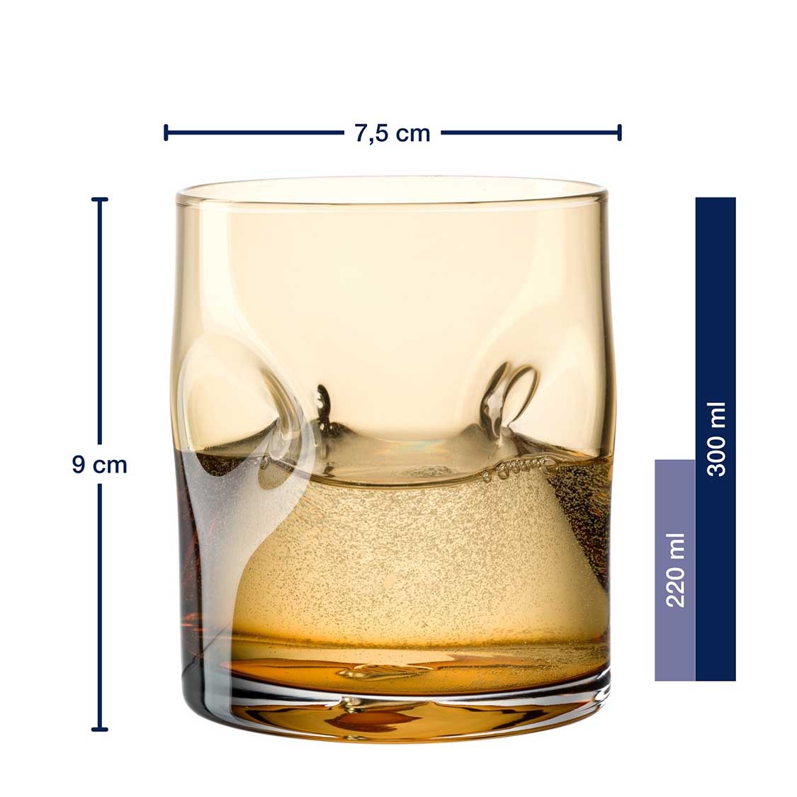 leonardo-vesuvio-verre-ambr-300-ml-lot-de-4-design image 3