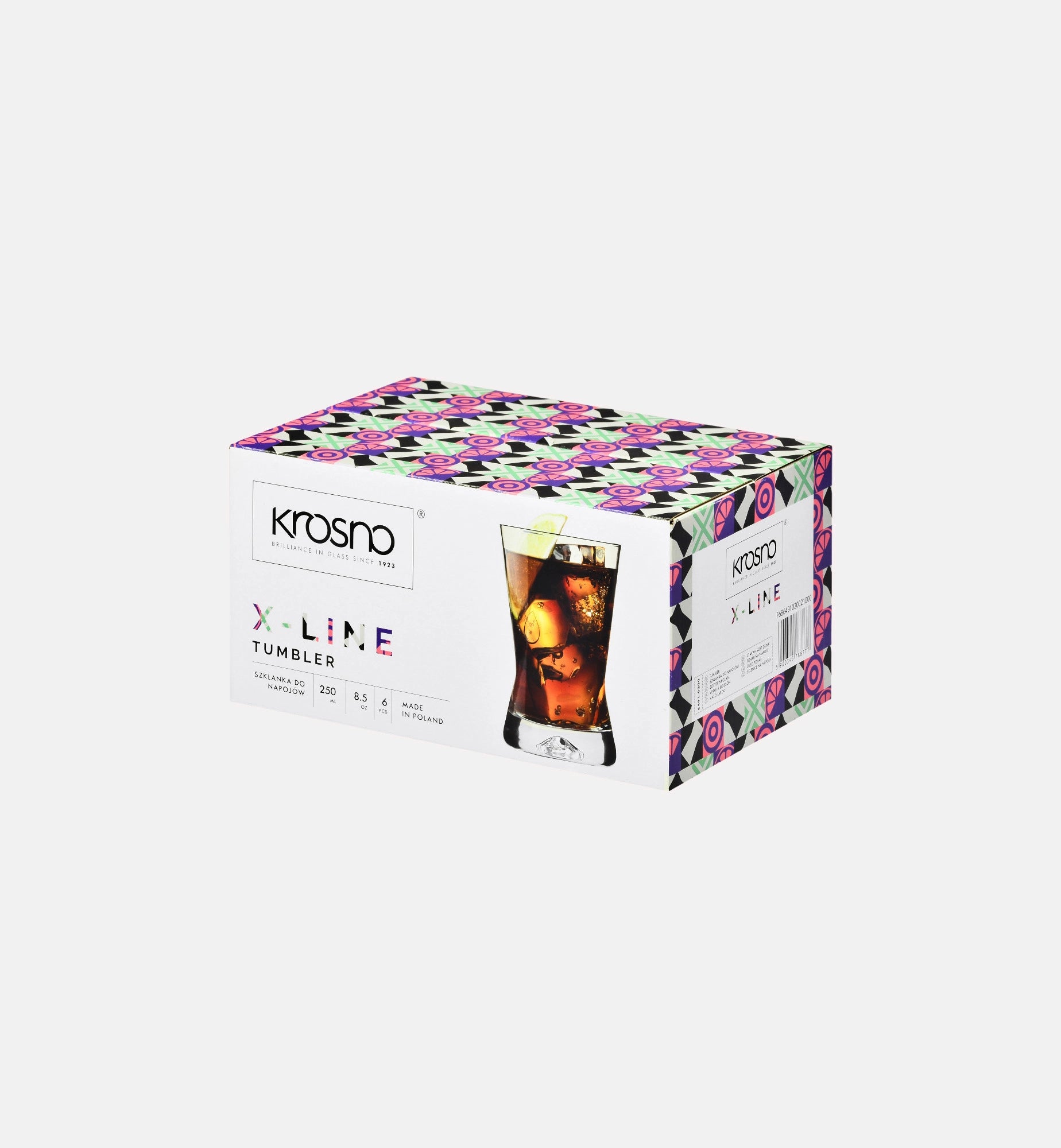 krosno-x-line-verre-eau-250-ml-lot-6-transparent image 3