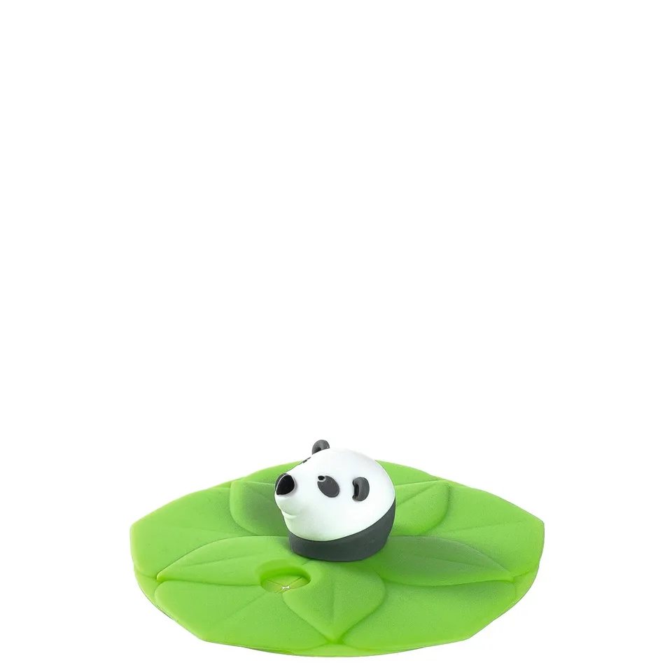 leonardo-bambini-couvercle-verre-panda-vert-9-cm-paille image 1