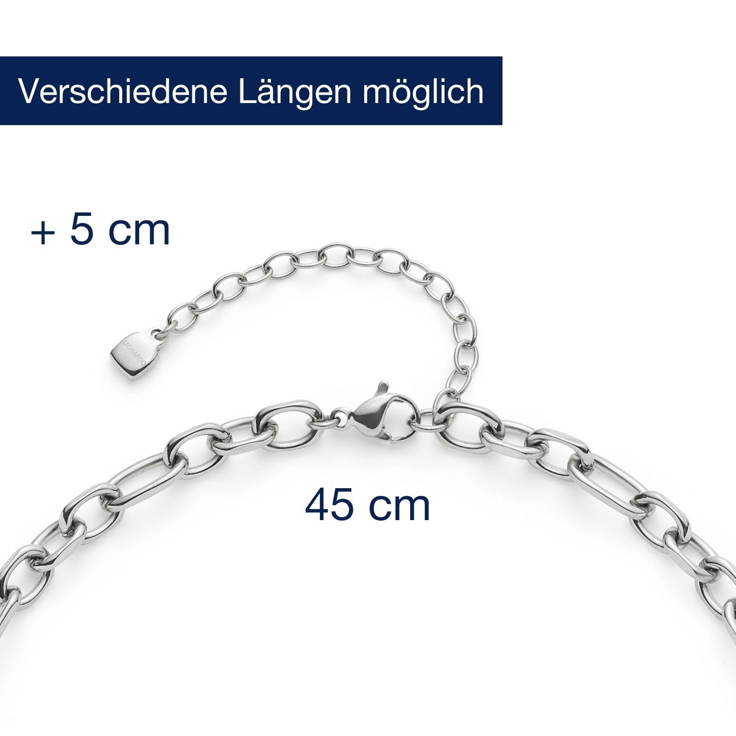 leonardo-elisabeth-collier-45-cm-argent-ancre image 4