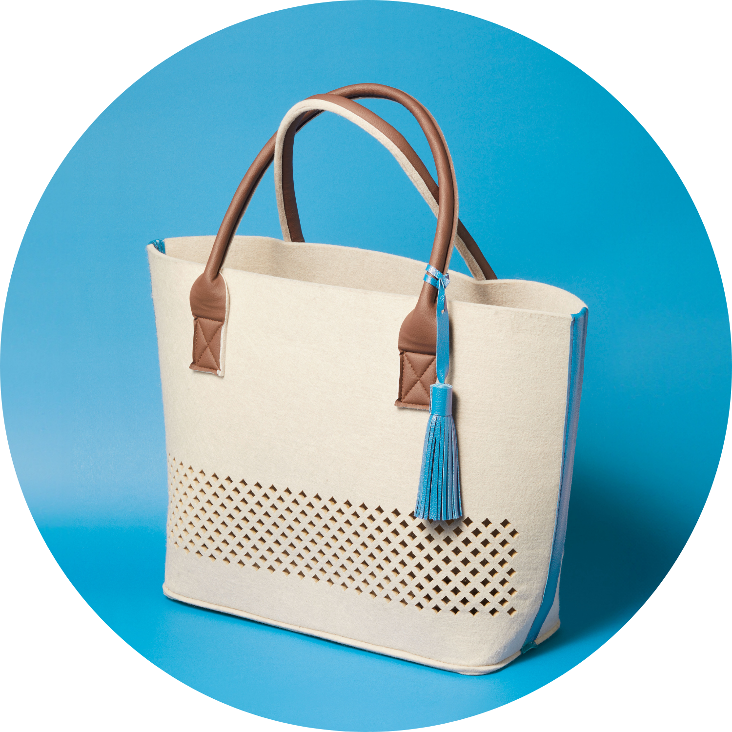 leonardo-beach-bag-sac-plage-bleu-feutrine image 1