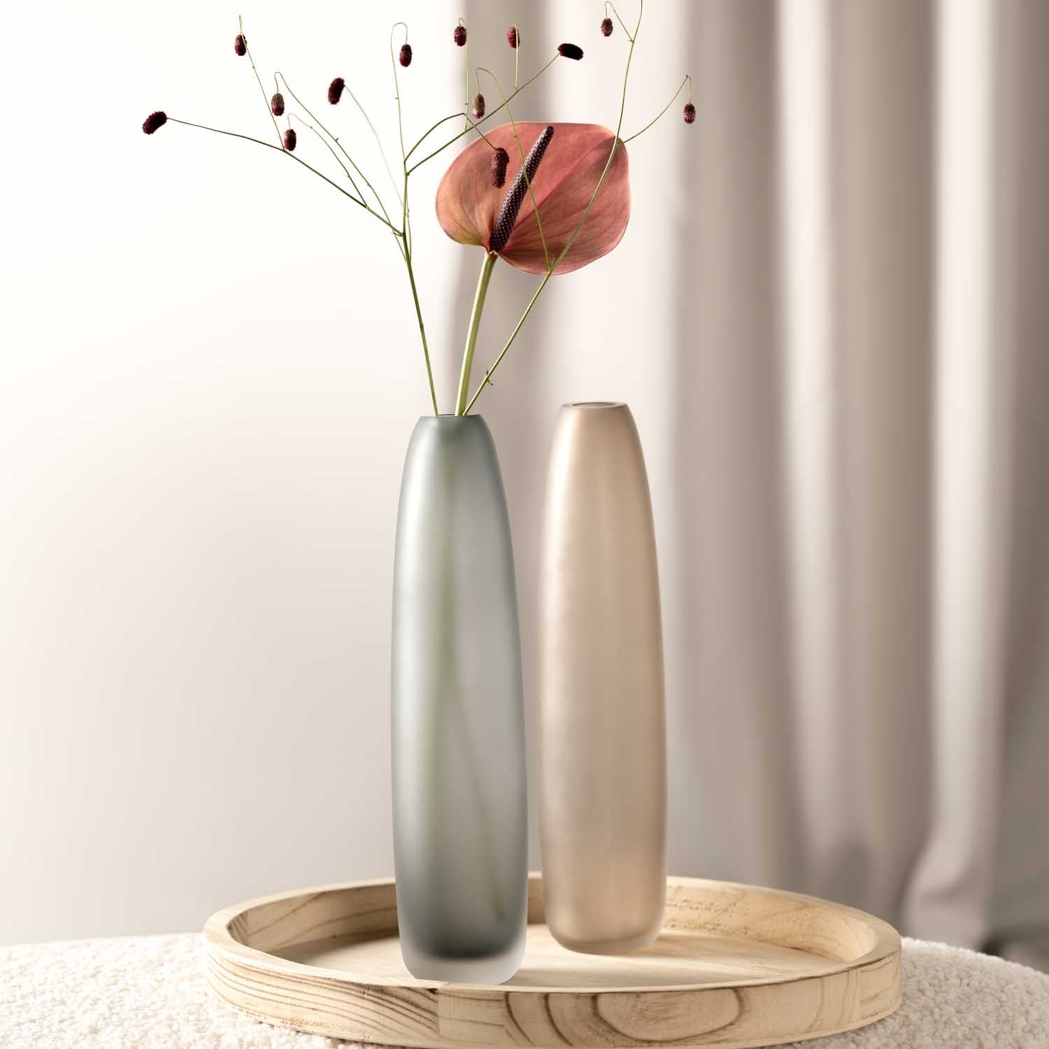 leonardo-bellagio-vase-de-sol-34-cm-beige-en-verre image 2
