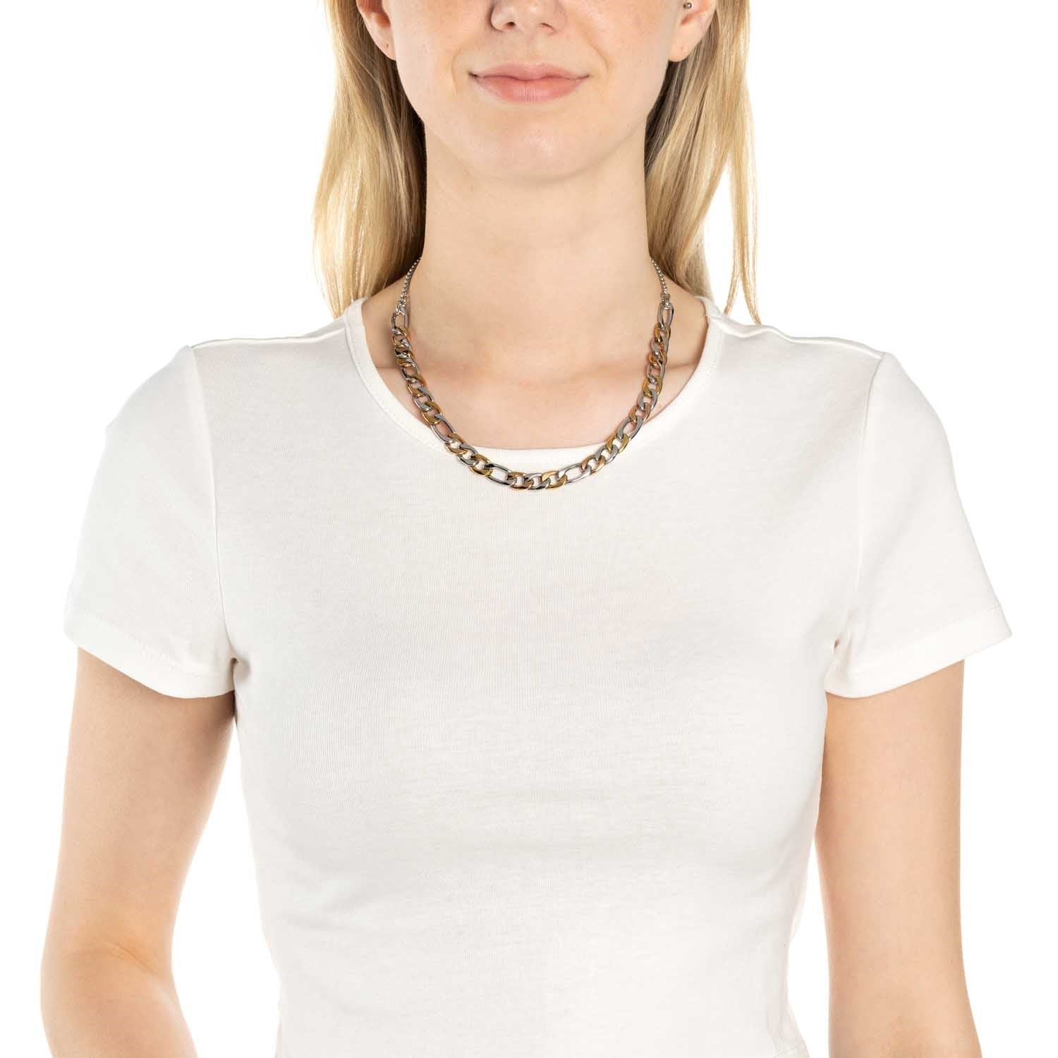 leonardo-tricolore-collier-acier-45-cm-3-ors image 3