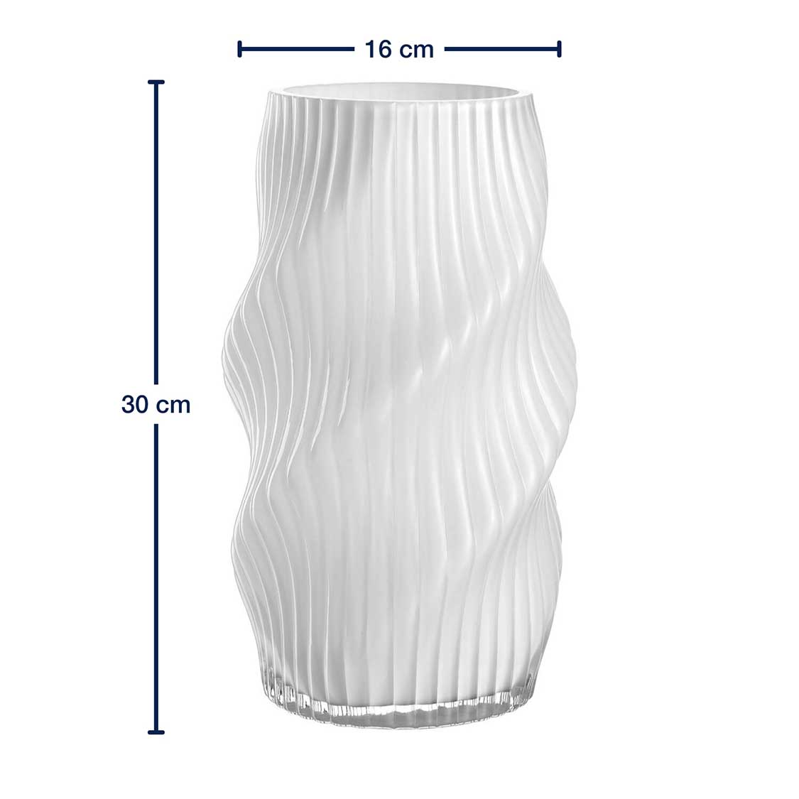leonardo-verdi-vase-blanc-verre-30-cm-fleurs image 3