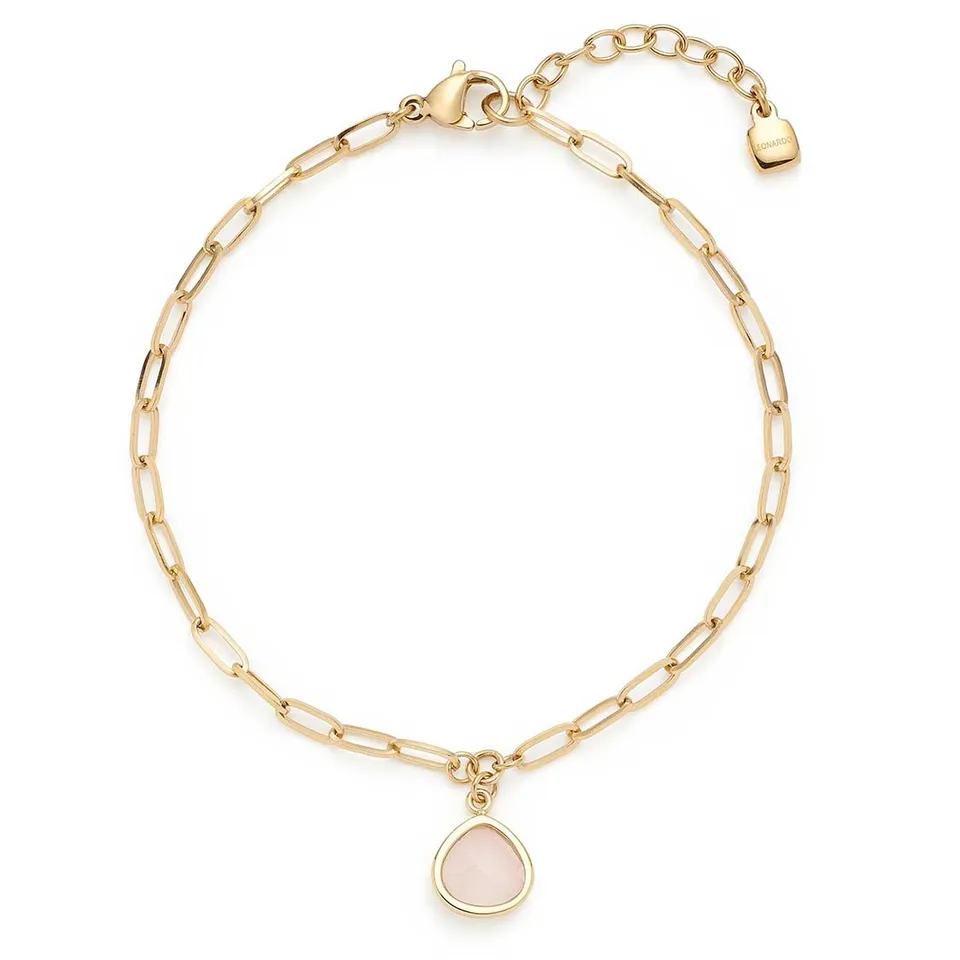 leonardo-indra-bracelet-dor-pierre-blanche-r-glable image 1