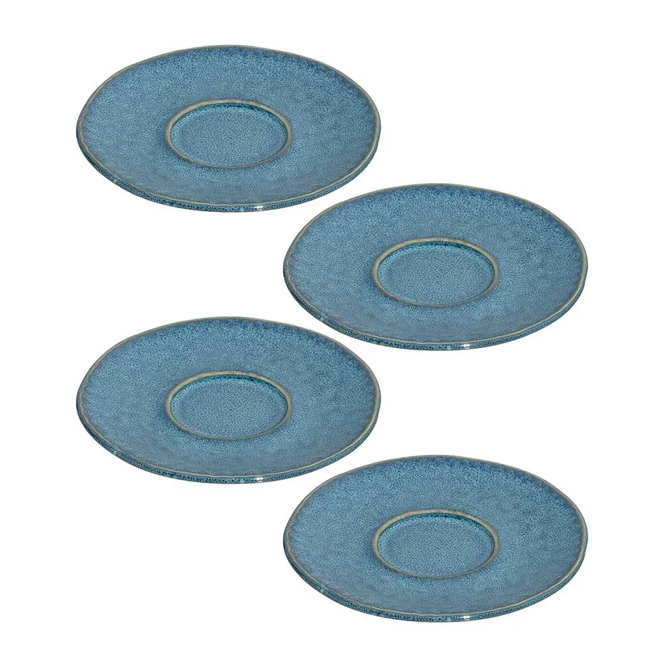 leonardo-matera-soucoupe-c-ramique-bleue-11-cm-lot-4 image 1