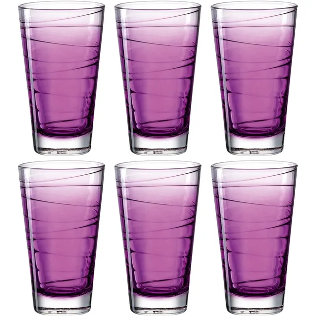 leonardo-vario-struttura-verre-violet-280-ml-lot-de-6 image 1