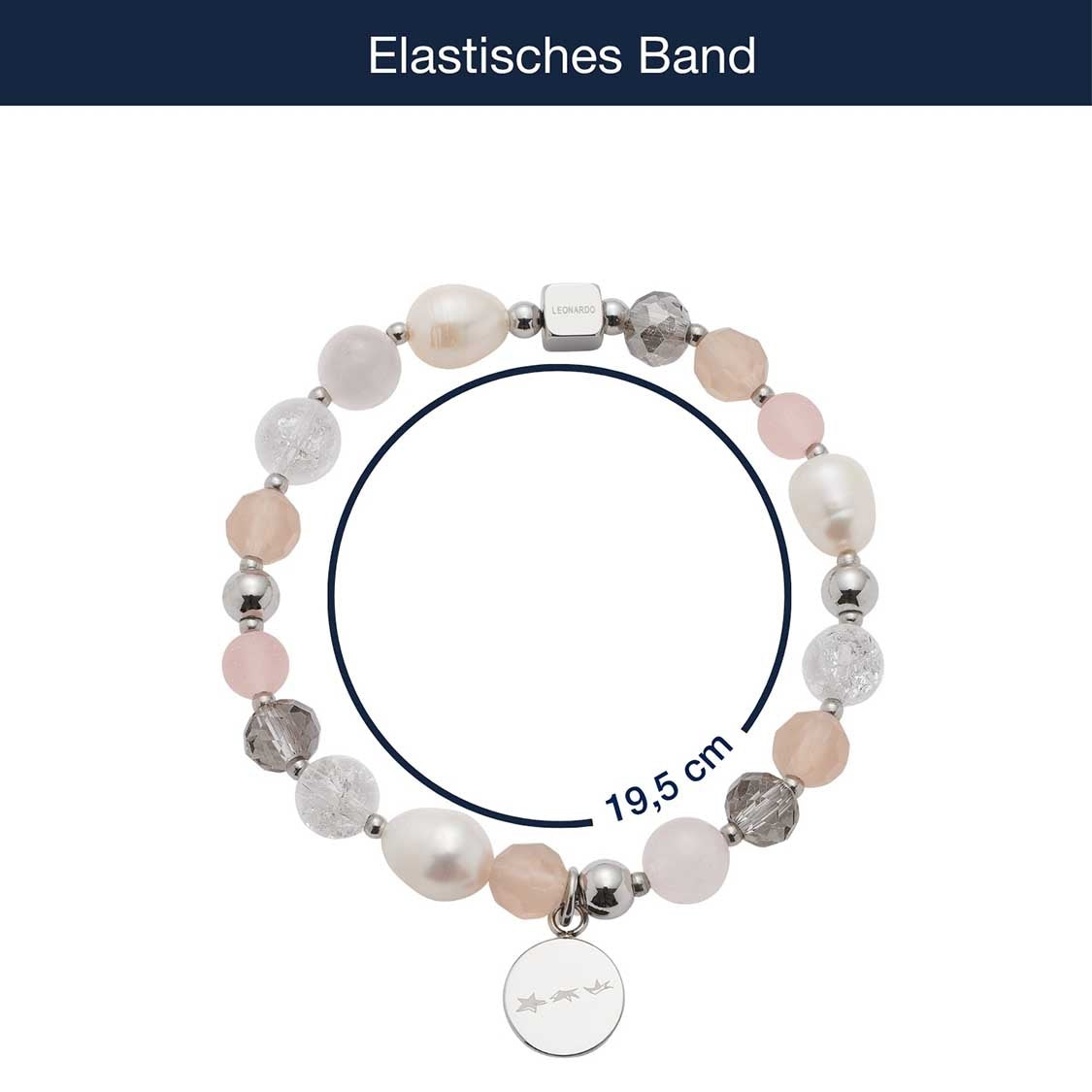 leonardo-hope-bracelet-argent-rose-gravure-perles image 4