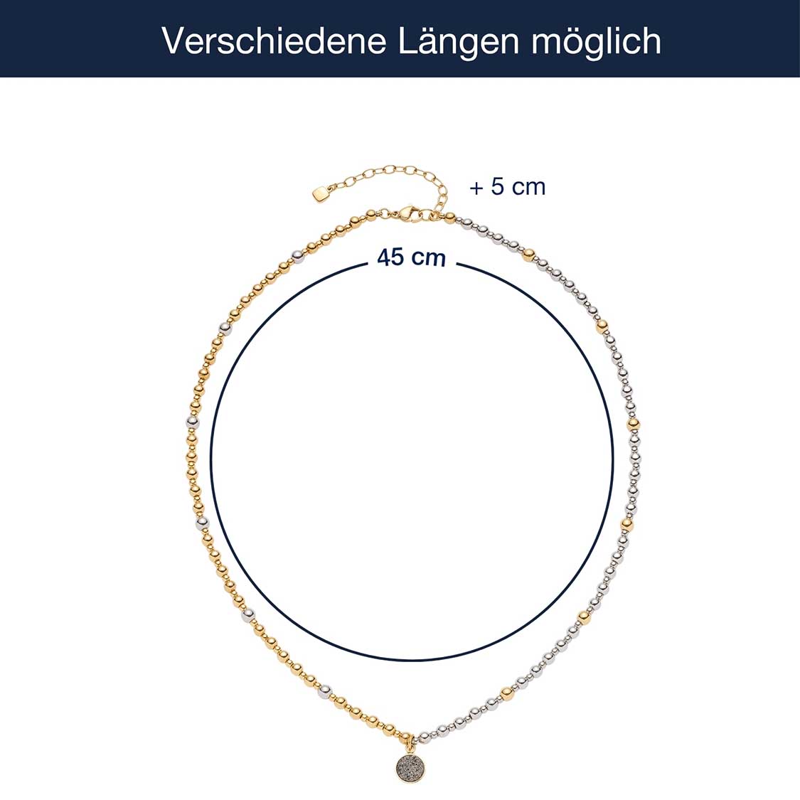 leonardo-elaine-collier-45-cm-dor-bicolore image 5