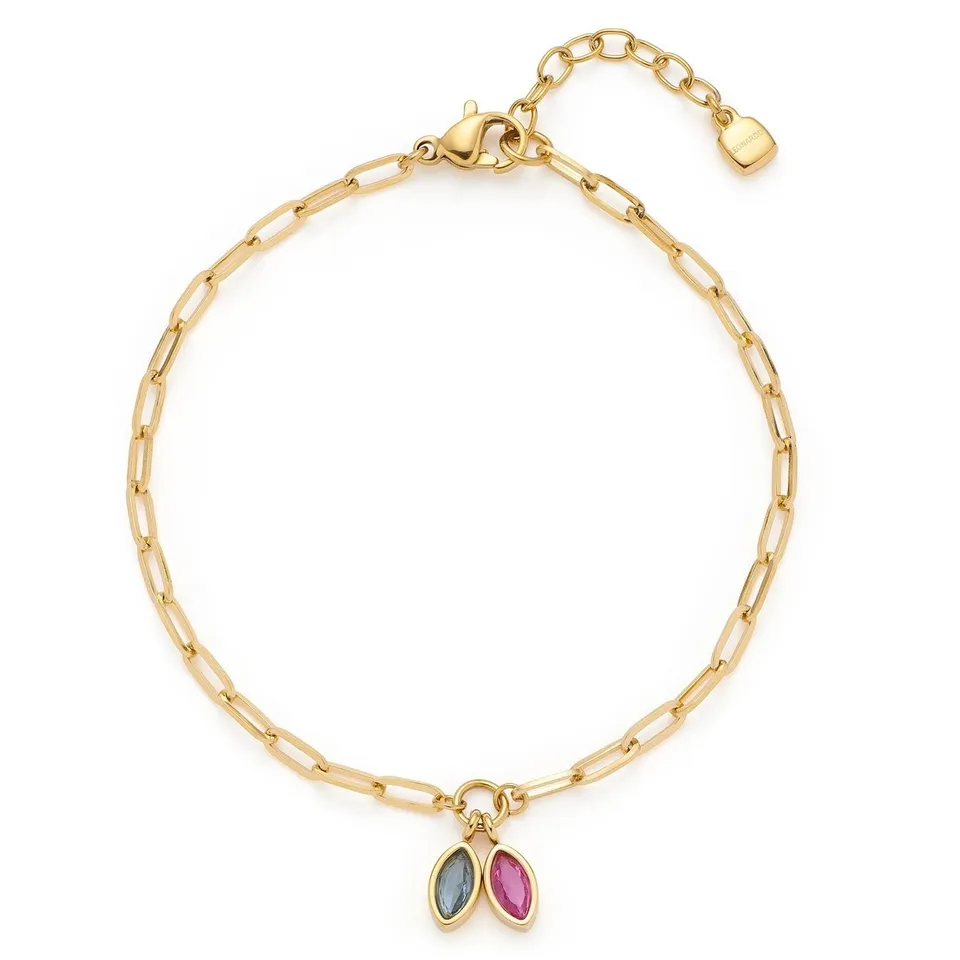 leonardo-may-ciao-bracelet-dor-bleu-rose image 1