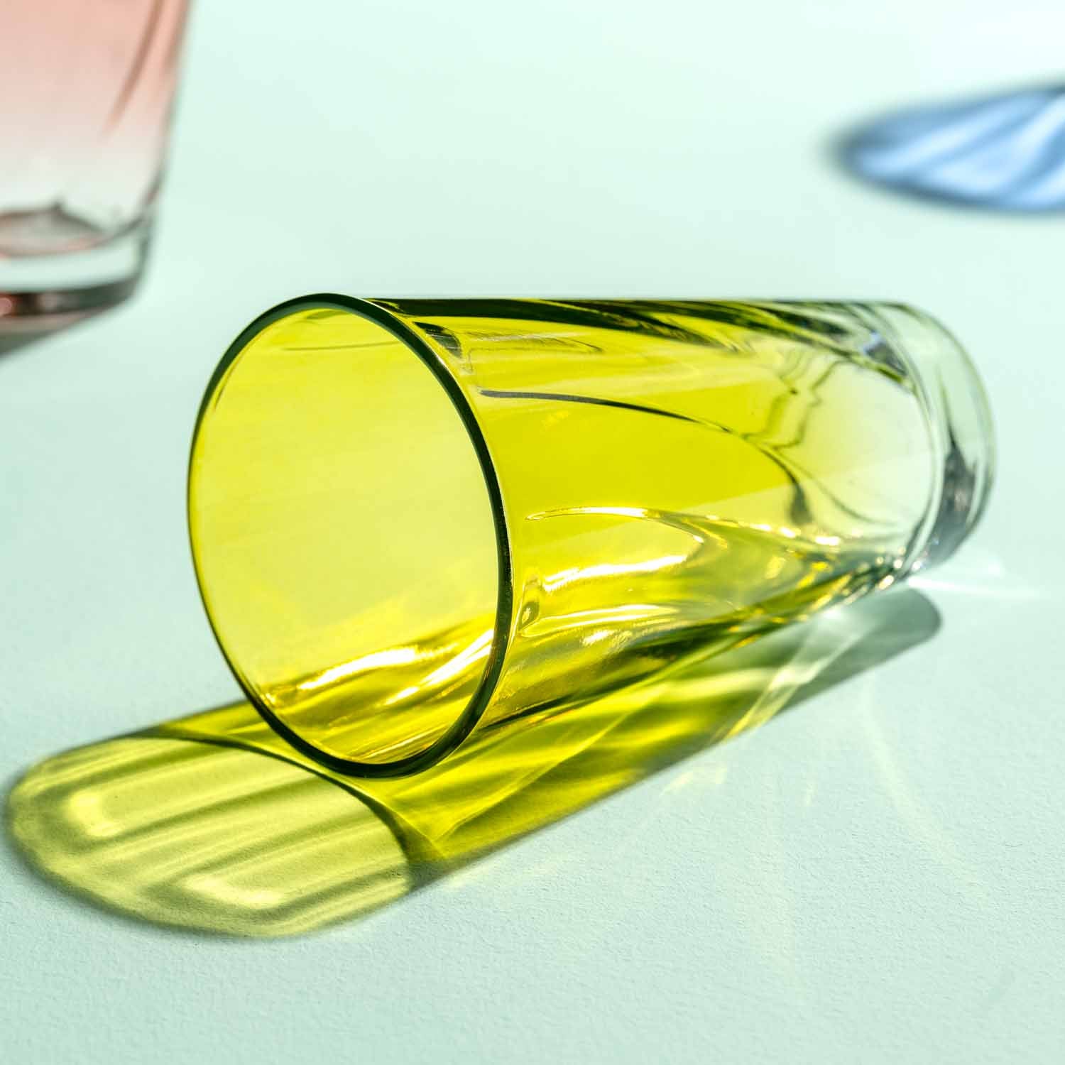 leonardo-twist-verre-eau-300-ml-jaune-lot-de-4-torsad image 4