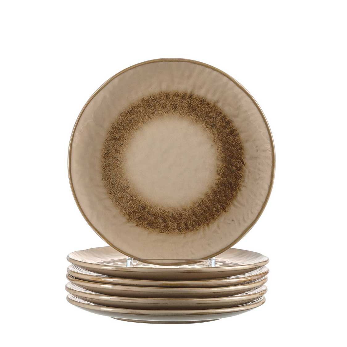 leonardo-matera-assiette-c-ramique-beige-23-cm-lot-6 image 1