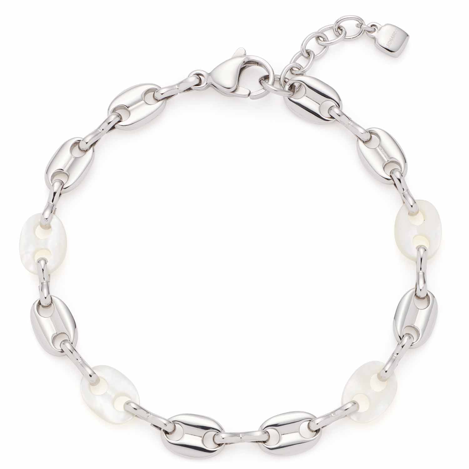 leonardo-lindi-bracelet-nacre-acier-argent image 1