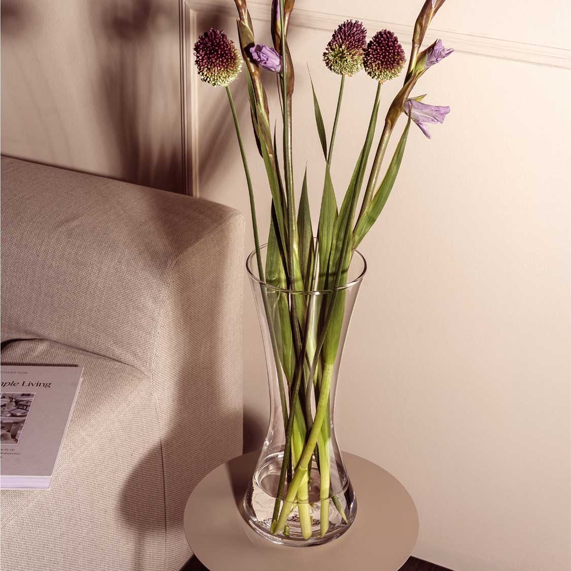 leonardo-gia-vase-verre-36-cm-transparent-fleurs image 2