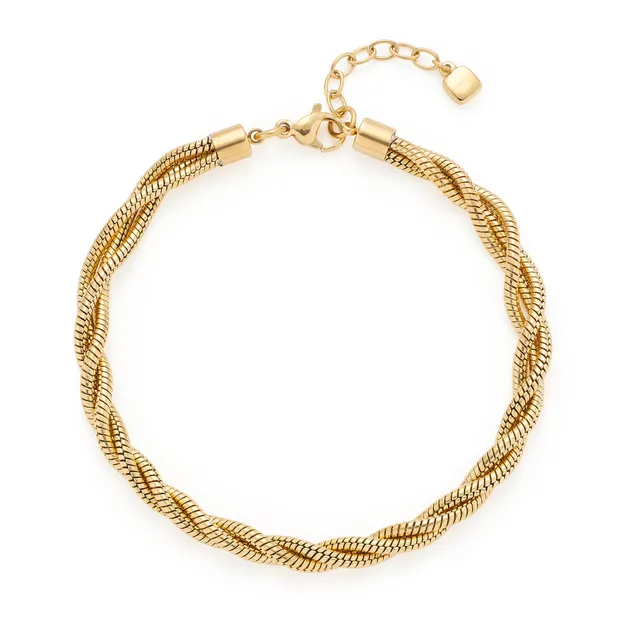 leonardo-sue-bracelet-dor-corde-acier-femme image 1