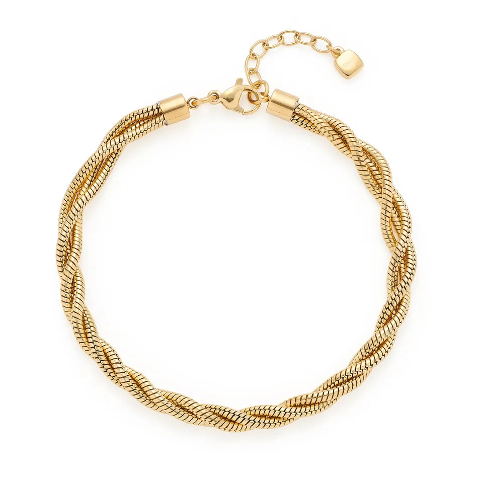leonardo-sue-bracelet-dor-corde-acier-femme image 1