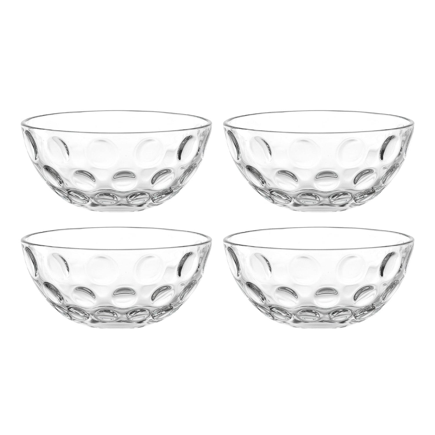 leonardo-cucina-optic-bol-verre-14-cm-lot-4-transparent image 1