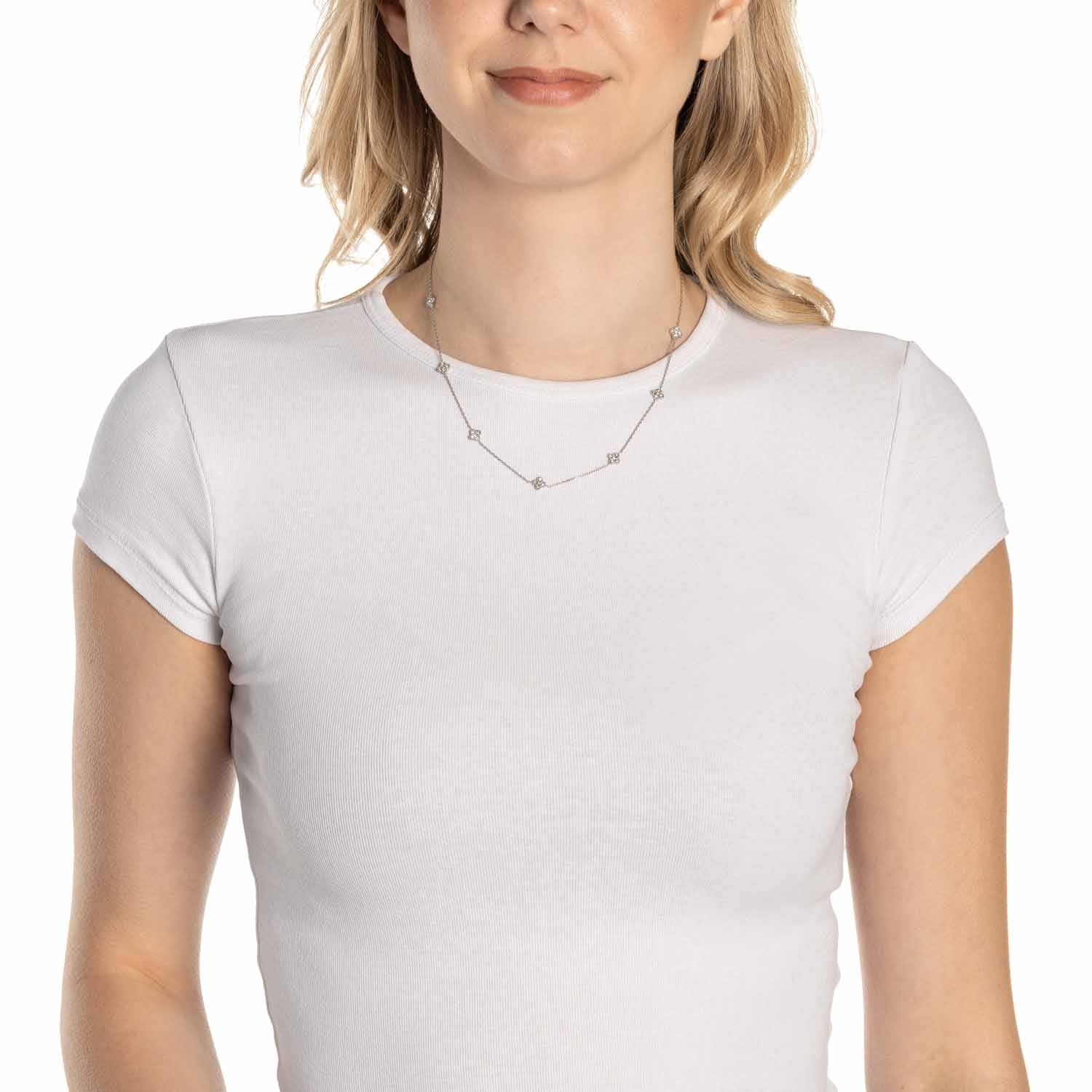 leonardo-ciao-lisette-collier-fleurs-42-cm-argent image 3