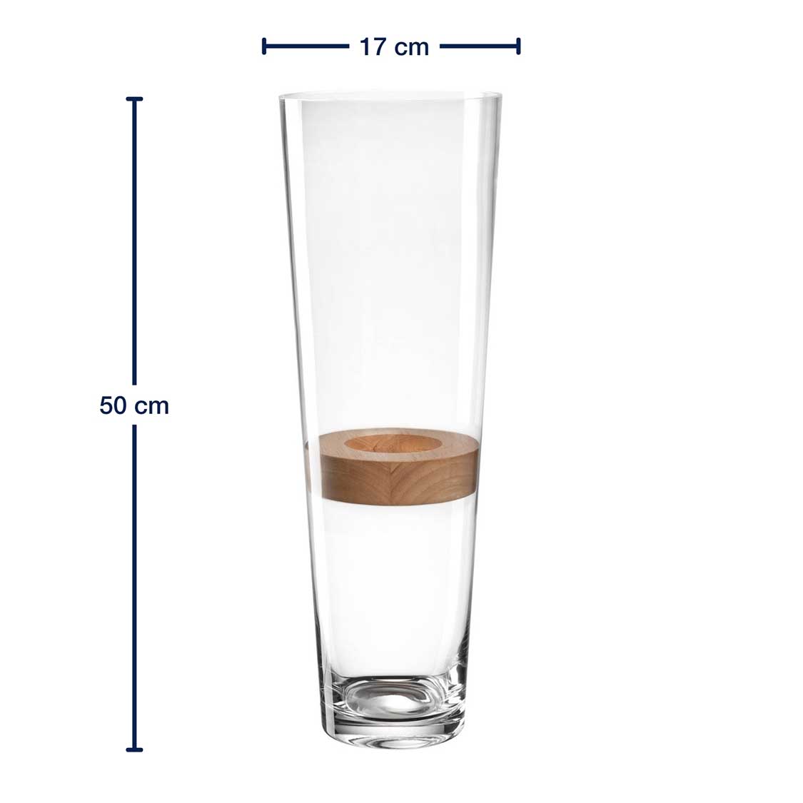 leonardo-magico-vase-50-cm-transparent-insert-bois image 3