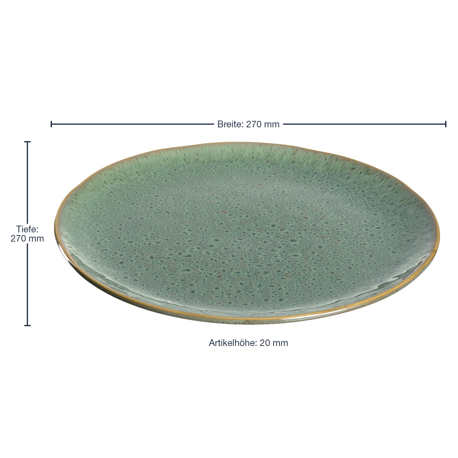 leonardo-matera-assiette-c-ramique-verte-27-cm-lot-de-6 image 2