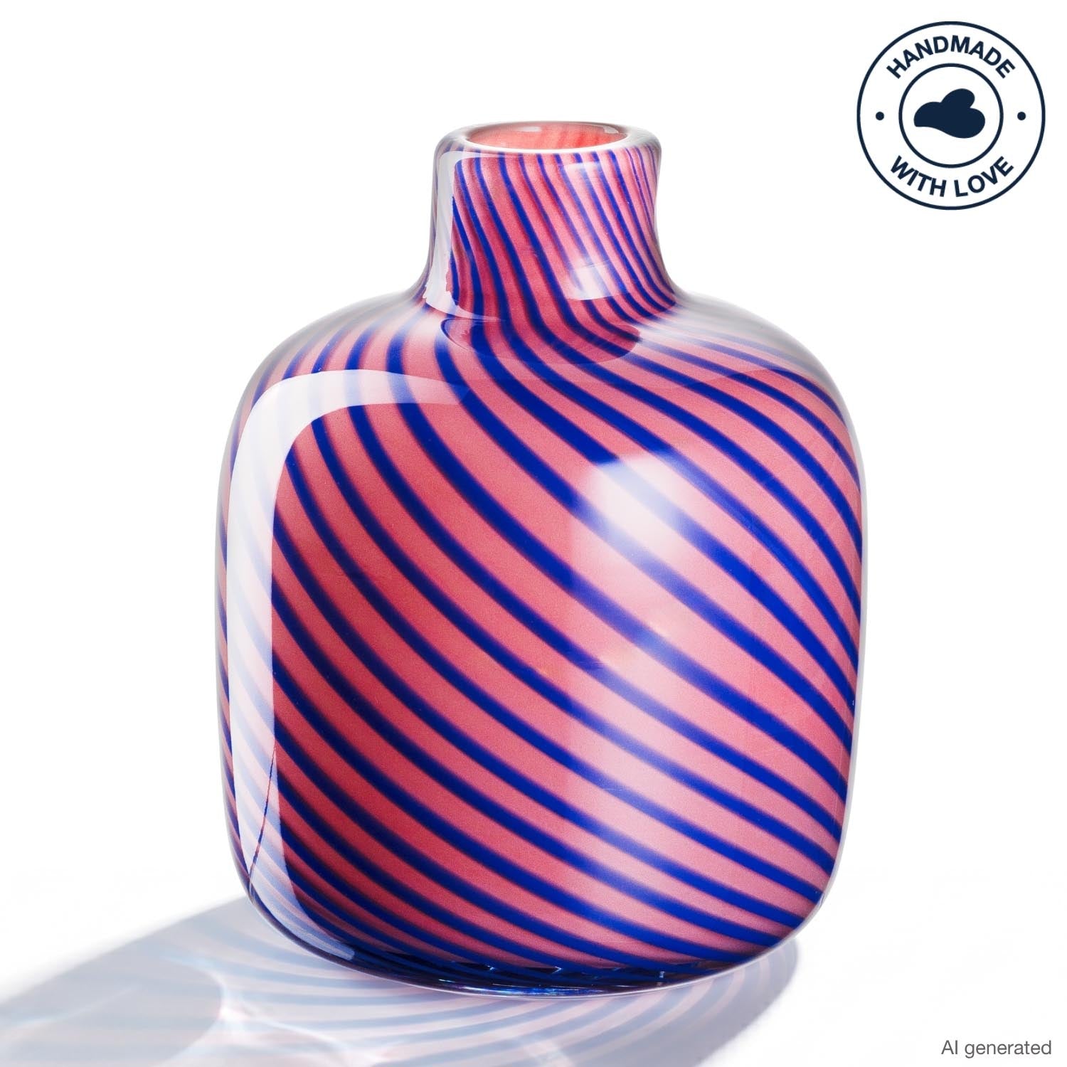 leonardo-filo-colori-vase-rose-16-cm-verre-fait-main image 1