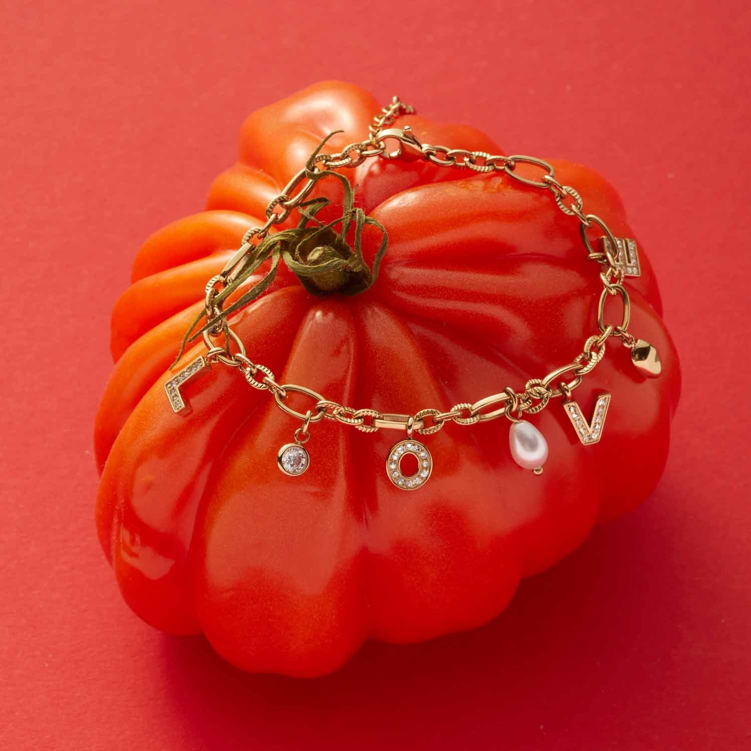 leonardo-otella-ciao-bracelet-dor-charms-love-perle image 3