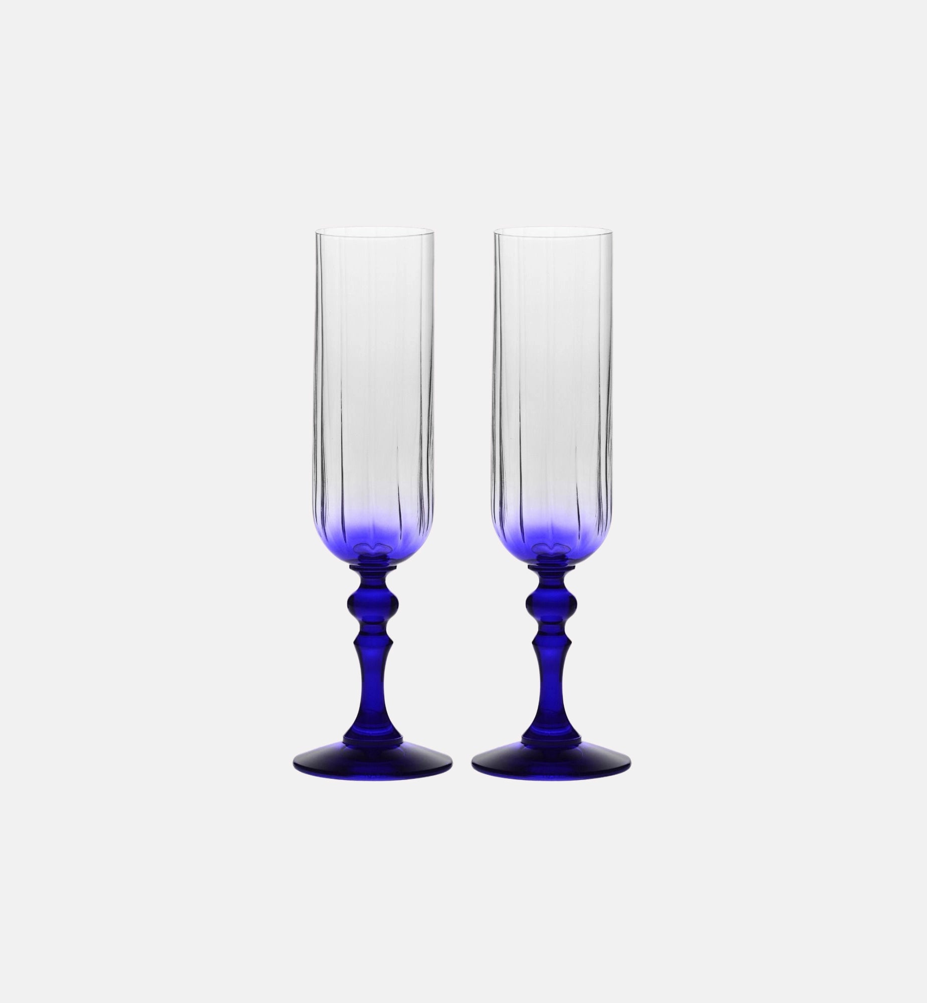 krosno-bubble-fl-te-champagne-pied-bleu-marine-200-ml image 2