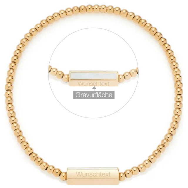 leonardo-pilea-bracelet-gravure-dor-nacre-femme image 1