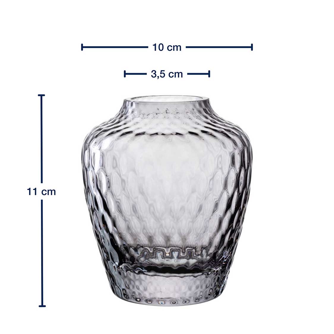 leonardo-giulia-vase-11-cm-gris-verre-fait-main image 3
